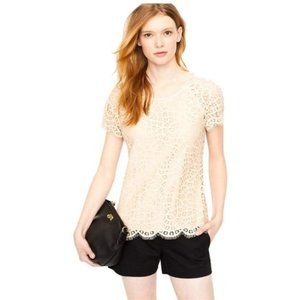 J. Crew factory beige Raindrop Lace blouse